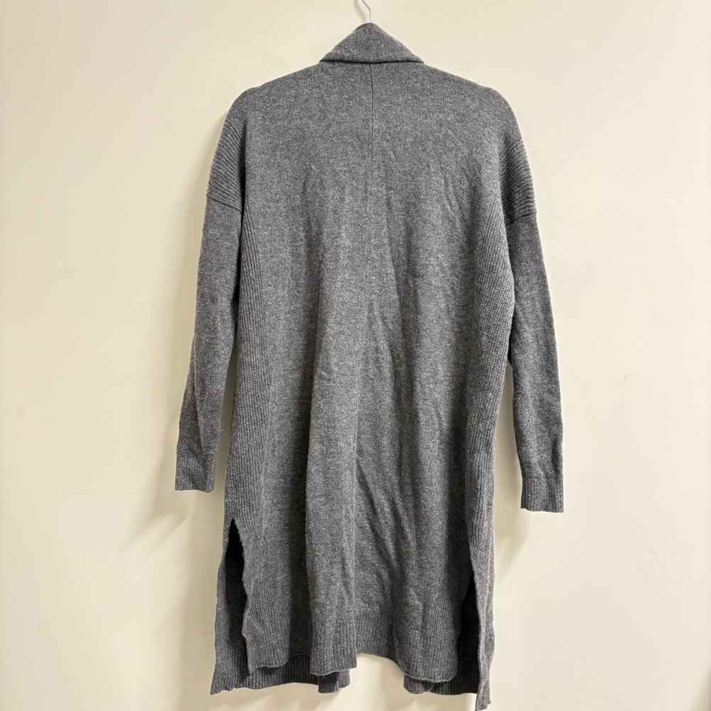 Athleta Spirit Cashmere Wool Cardigan Open Front Long Line in Gray Womens S - Picture 8 of 8